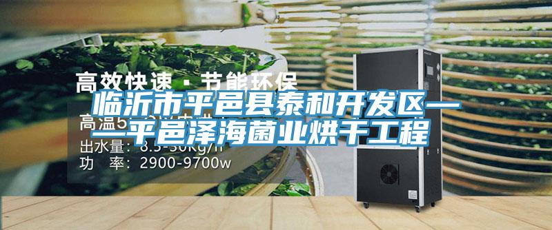 臨沂市平邑縣泰和開(kāi)發(fā)區——平邑澤海菌業(yè)烘干工程