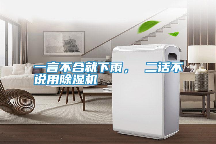 一言不合就下雨， 二話(huà)不說(shuō)用除濕機