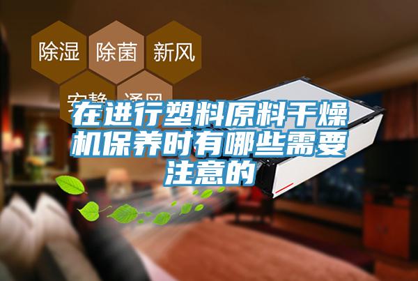 在進(jìn)行塑料原料干燥機保養時(shí)有哪些需要注意的