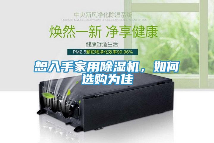 想入手家用除濕機，如何選購為佳