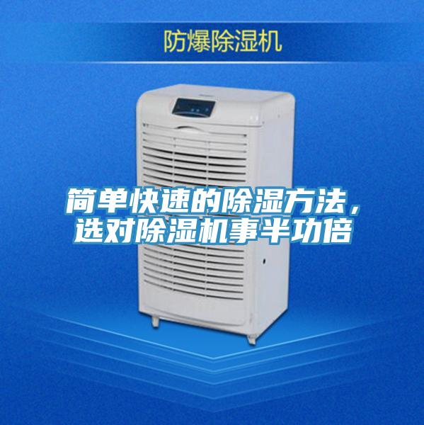 簡(jiǎn)單快速的除濕方法，選對除濕機事半功倍