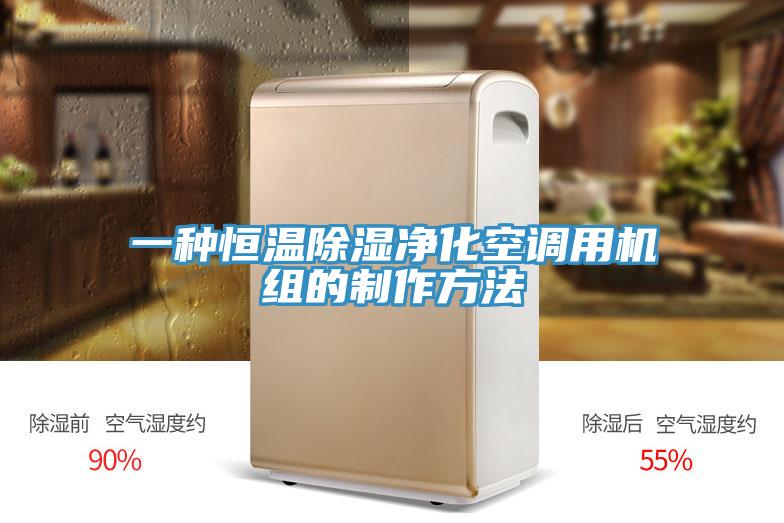 一種恒溫除濕凈化空調用機組的制作方法