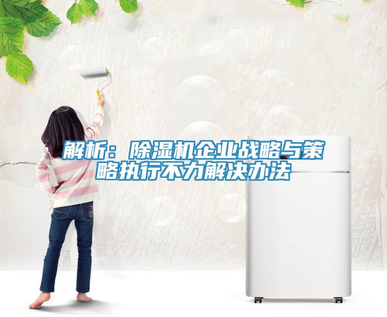 解析：除濕機企業(yè)戰略與策略執行不力解決辦法