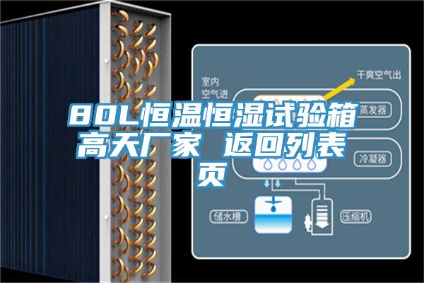 80L恒溫恒濕試驗箱高天廠(chǎng)家 返回列表頁(yè)