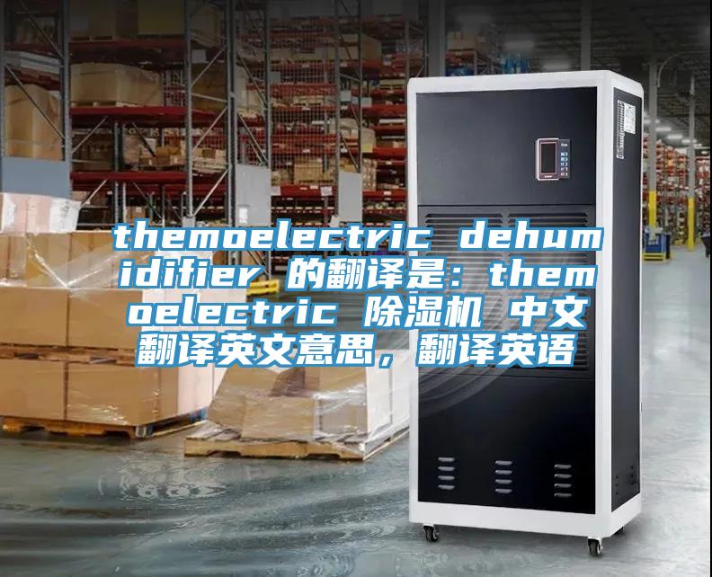 themoelectric dehumidifier 的翻譯是：themoelectric 除濕機 中文翻譯英文意思，翻譯英語(yǔ)