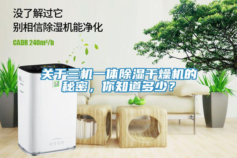 關(guān)于三機一體除濕干燥機的秘密，你知道多少？