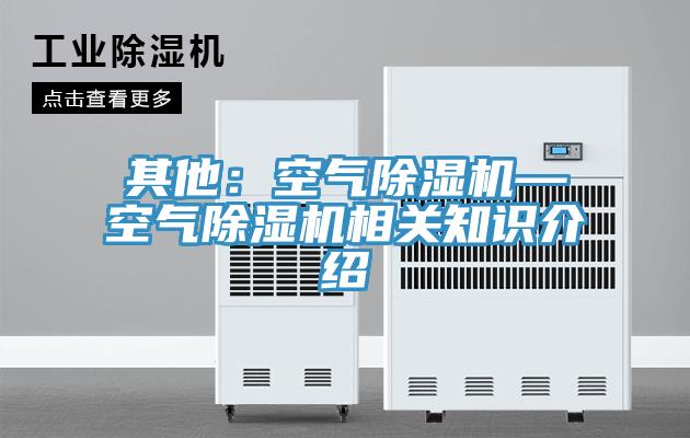 其他：空氣除濕機—空氣除濕機相關(guān)知識介紹