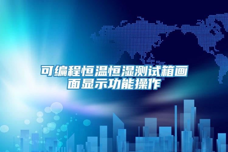 可編程恒溫恒濕測試箱畫(huà)面顯示功能操作