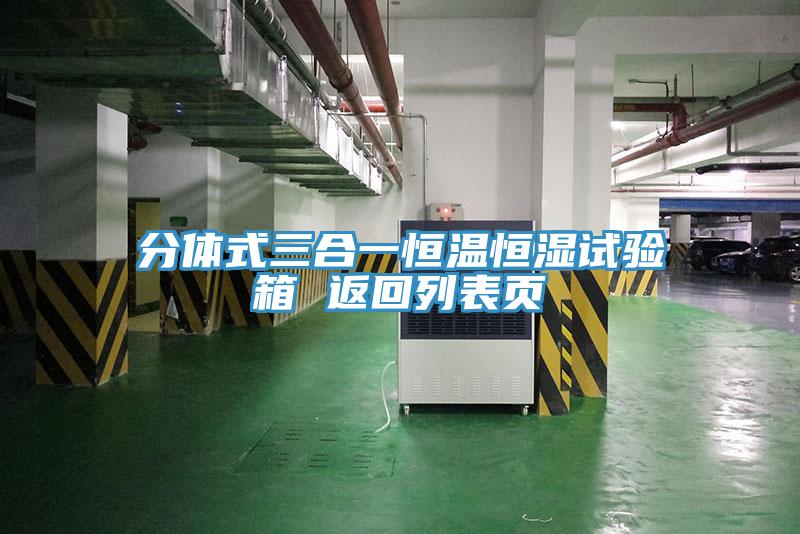 分體式三合一恒溫恒濕試驗箱 返回列表頁(yè)