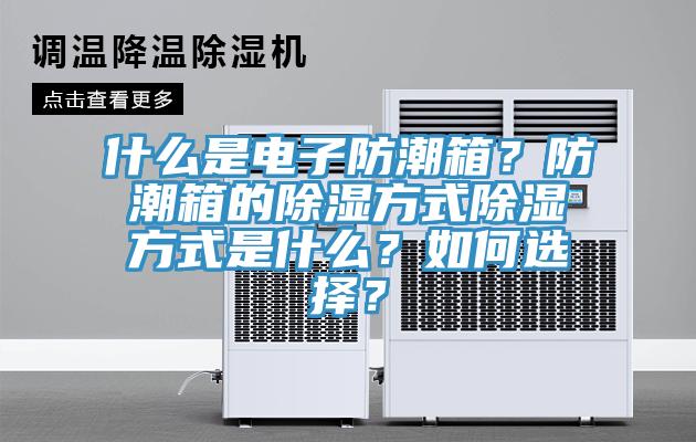 什么是電子防潮箱？防潮箱的除濕方式除濕方式是什么？如何選擇？