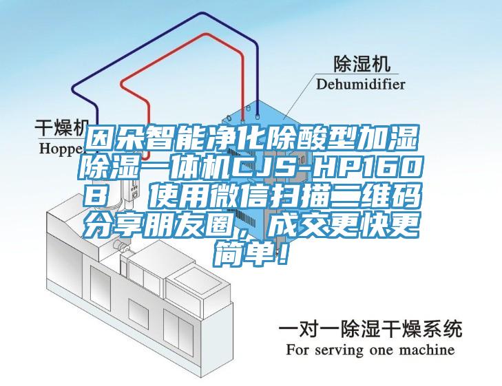 因朵智能凈化除酸型加濕除濕一體機CJS-HP160B  使用微信掃描二維碼分享朋友圈，成交更快更簡(jiǎn)單！