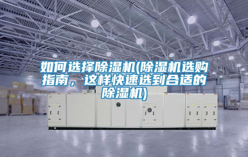 如何選擇除濕機(除濕機選購指南，這樣快速選到合適的除濕機)