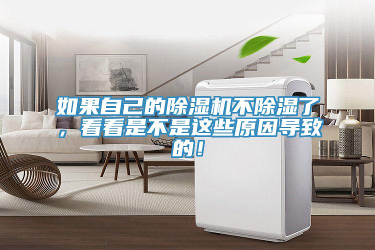 如果自己的除濕機不除濕了，看看是不是這些原因導致的！