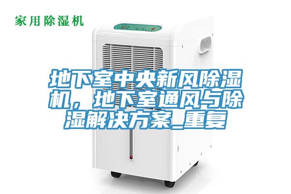 地下室中央新風(fēng)除濕機，地下室通風(fēng)與除濕解決方案_重復
