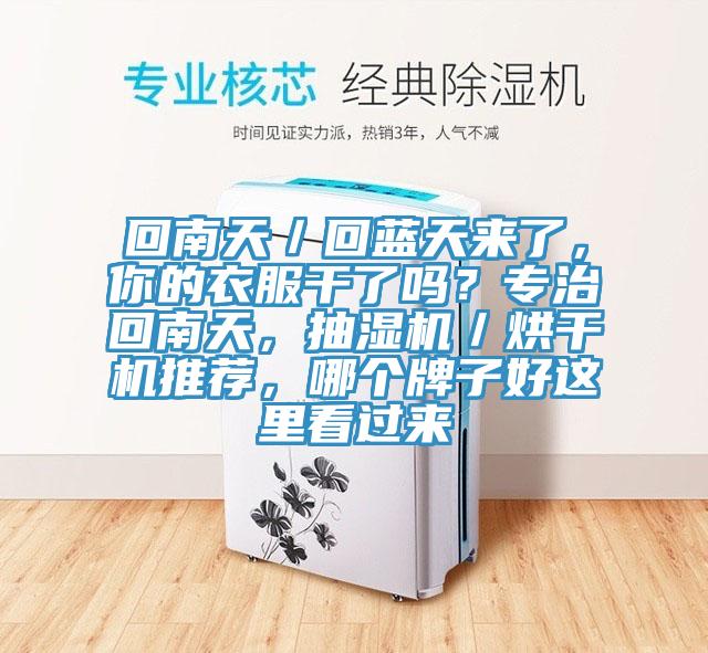 回南天／回藍天來(lái)了，你的衣服干了嗎？專(zhuān)治回南天，抽濕機／烘干機推薦，哪個(gè)牌子好這里看過(guò)來(lái)