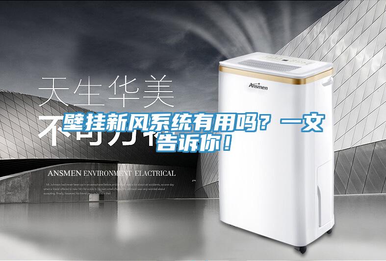 壁掛新風(fēng)系統有用嗎？一文告訴你！