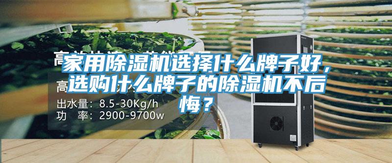 家用除濕機選擇什么牌子好，選購什么牌子的除濕機不后悔？