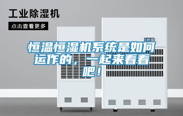 恒溫恒濕機系統是如何運作的，一起來(lái)看看吧！