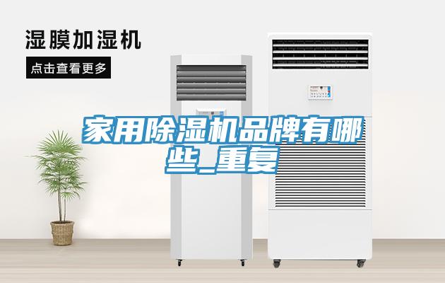 家用除濕機品牌有哪些_重復