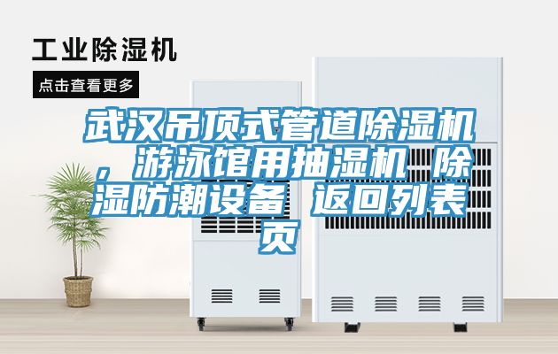武漢吊頂式管道除濕機，游泳館用抽濕機 除濕防潮設備 返回列表頁(yè)