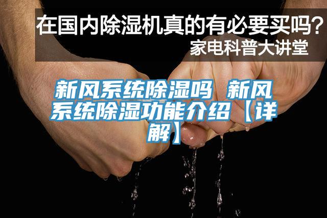 新風(fēng)系統除濕嗎 新風(fēng)系統除濕功能介紹【詳解】