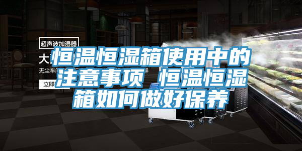 恒溫恒濕箱使用中的注意事項 恒溫恒濕箱如何做好保養