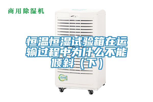 恒溫恒濕試驗箱在運輸過(guò)程中為什么不能傾斜（下）