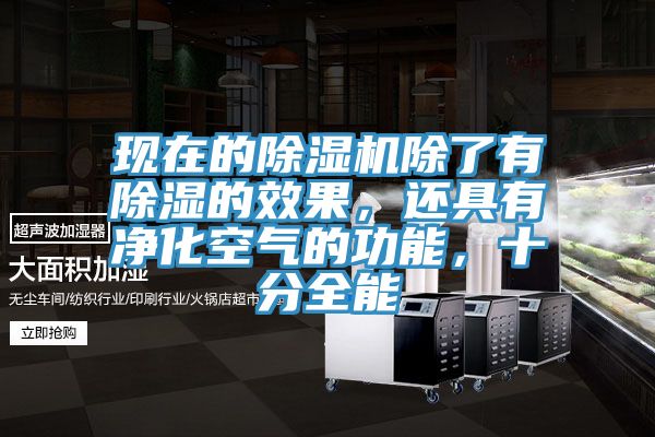 現在的除濕機除了有除濕的效果，還具有凈化空氣的功能，十分全能