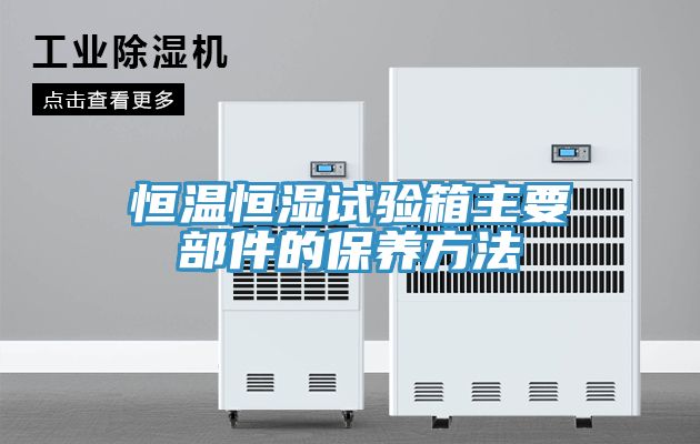 恒溫恒濕試驗箱主要部件的保養方法