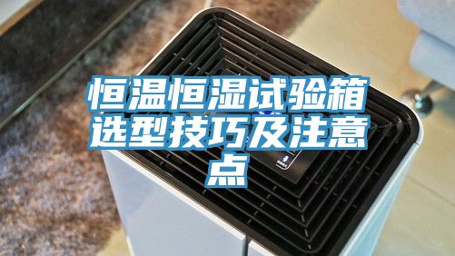 恒溫恒濕試驗箱選型技巧及注意點(diǎn)