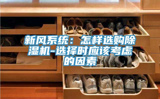 新風(fēng)系統：怎樣選購除濕機-選擇時(shí)應該考慮的因素