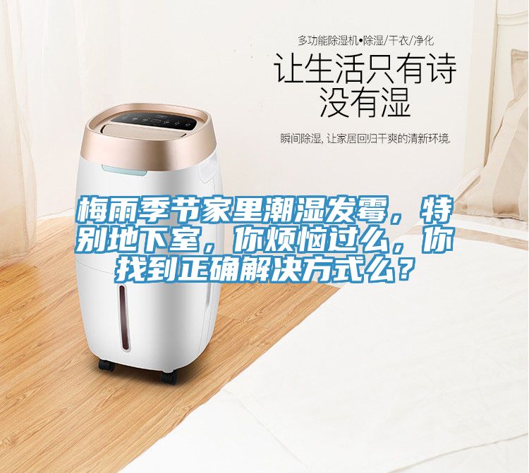 梅雨季節家里潮濕發(fā)霉，特別地下室，你煩惱過(guò)么，你找到正確解決方式么？