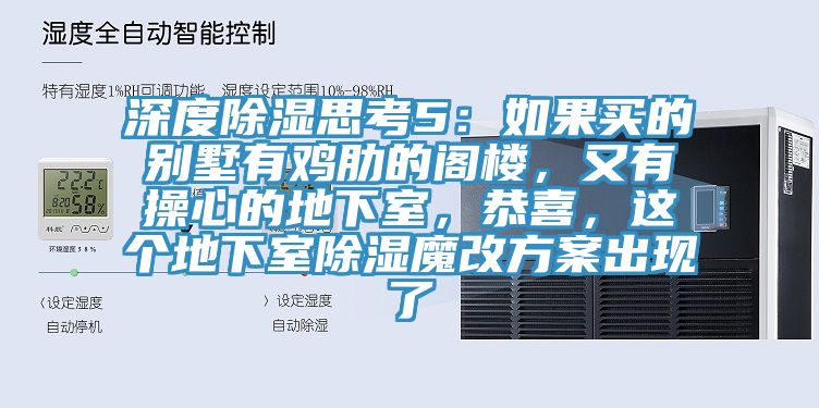 深度除濕思考5：如果買(mǎi)的別墅有雞肋的閣樓，又有操心的地下室，恭喜，這個(gè)地下室除濕魔改方案出現了