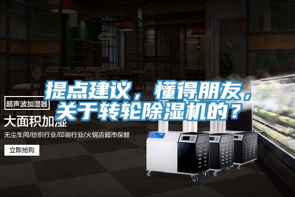 提點(diǎn)建議，懂得朋友，關(guān)于轉輪除濕機的？