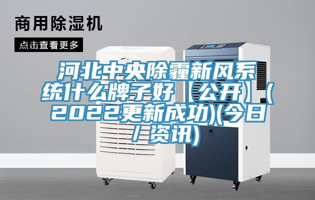 河北中央除霾新風(fēng)系統什么牌子好【公開(kāi)】(2022更新成功)(今日／資訊)
