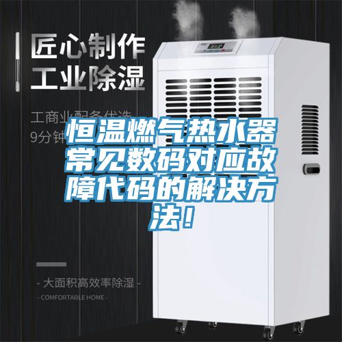 恒溫燃氣熱水器常見(jiàn)數碼對應故障代碼的解決方法！