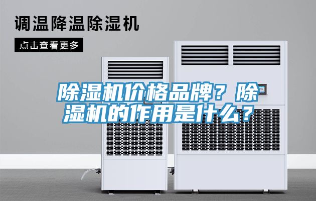 除濕機價(jià)格品牌？除濕機的作用是什么？