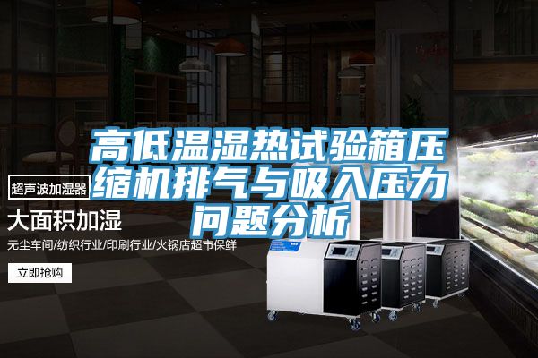 高低溫濕熱試驗箱壓縮機排氣與吸入壓力問(wèn)題分析