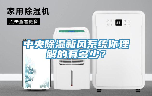 中央除濕新風(fēng)系統你理解的有多少？